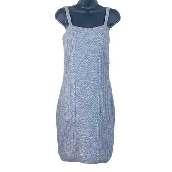 House of Harlow 1960 Heather Gray Knit Sleeveless Mini Dress Sz M - Picture 2 of 12